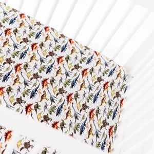 Bums & Roses Bamboo Dinomite  crib sheet